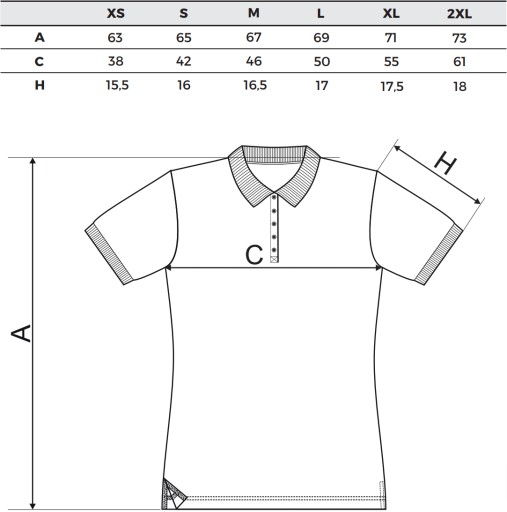 Женская рубашка-поло MALFINI COTTON HEAVY 216 COTTON STRONG DURABLE XXL