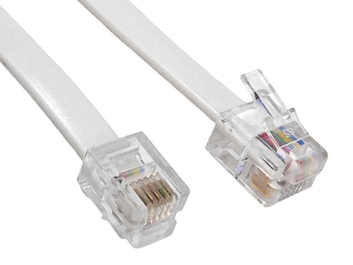 VOICE/SERIAL 6P6C/RJ12-6P6C/RJ12 обратный телефонный кабель, белый, 3м