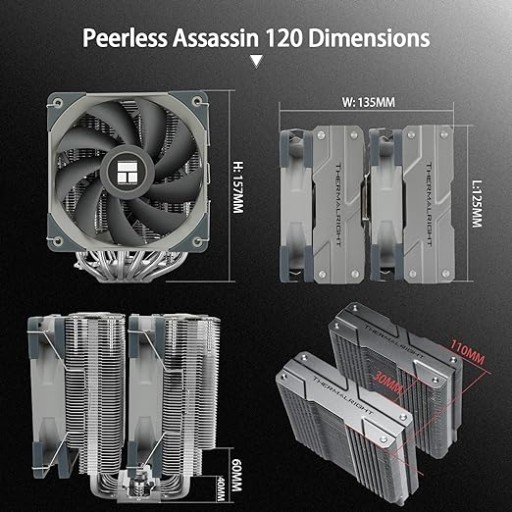 Процессорный кулер Thermalright Peerless Assassin PA120 с 6 тепловыми трубками