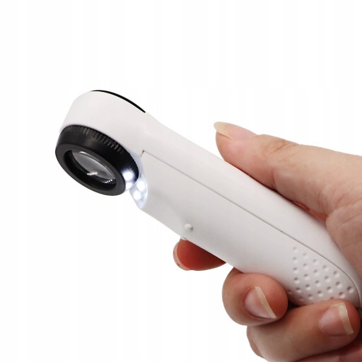 PROFESJONALNA LUPA POWIĘKSZAJĄCA 40x 21mm PODŚWIETLENIE 2x LED