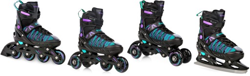 Роликовые коньки Коньки 4в1 RAVEN Cande Black 35-39