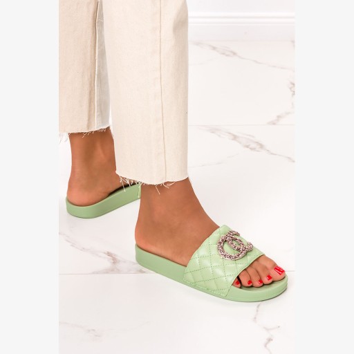 KLAPKI PIKOWANE GUMOWE BUTY Z OZDOBĄ LEKKIE NEW 41