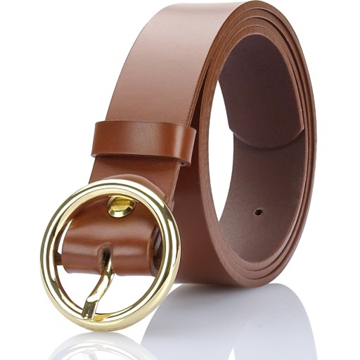 Ремень женский LONG LEATHER коричневый WIDE GRACIO