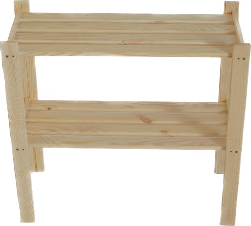 Полка деревянная сосновая 59x62,8x26,5 Natural с 2 полками UPPER