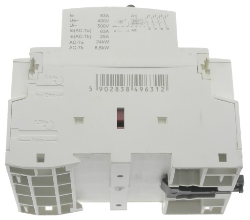 LC stycznik modułowy 4P 3M 63A 230V AC 4NO z przełącznikiem