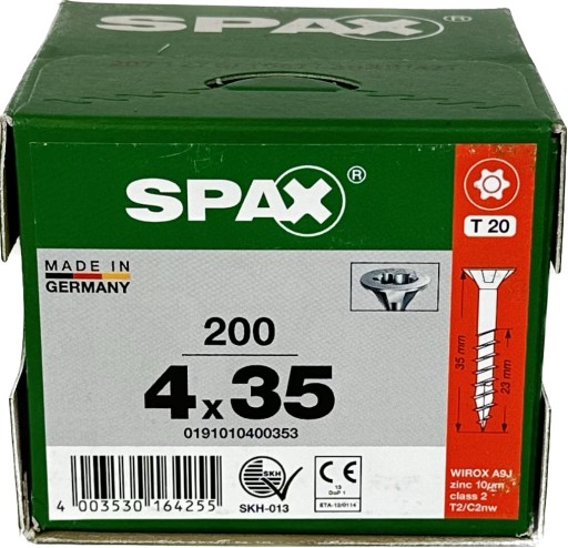 Spax do drewna uniw. 4,0x35 główka stożkowa (200)