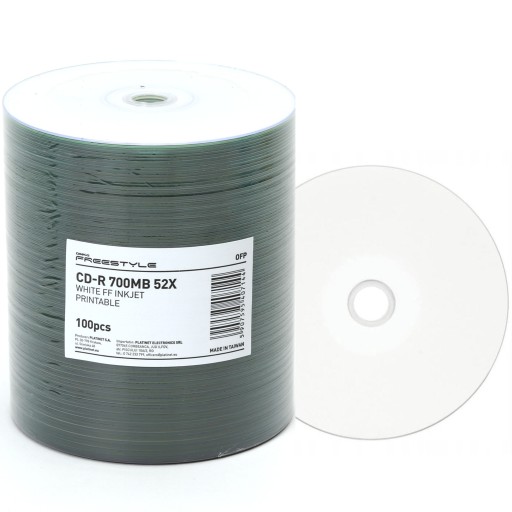 PŁYTY OMEGA CD-R PRINTABLE NADRUK BIAŁE 700MB 100 SZTUK