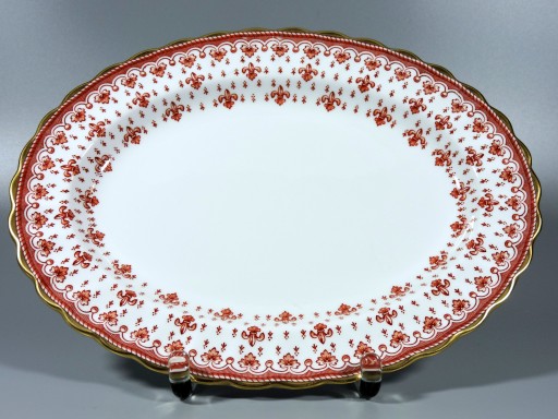 Королевское блюдо Fleur De Lys Red Spode