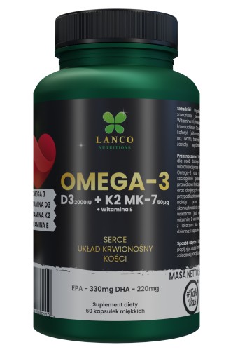 2x ПРЕМИУМ-добавка с омега-3 витамином D3+ K2MK7+ E