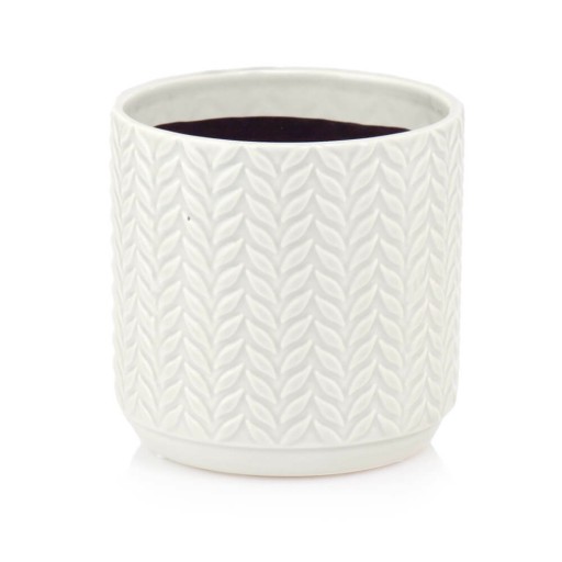 Osłonka Doniczka Ceramiczna 14x13 cm szara