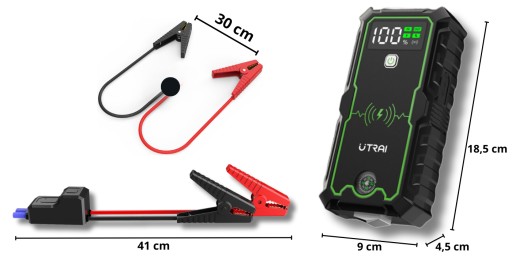 POWER BANK Z MOŻLIWOŚCIĄ ROZRUCHU SAMOCHODU 2500A POWERBANK SAMOCHODOWY 12V