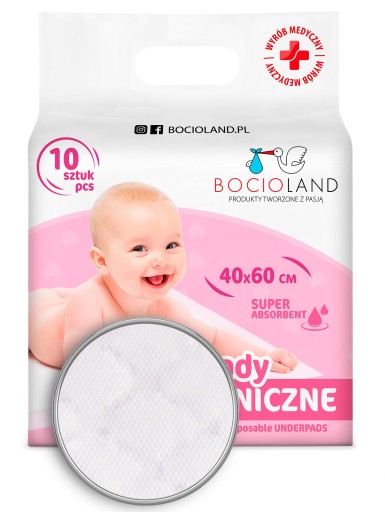10x ПОДЛОЖКА HYGIENE Подушечка для пеленания, впитывающая, 40x60 см