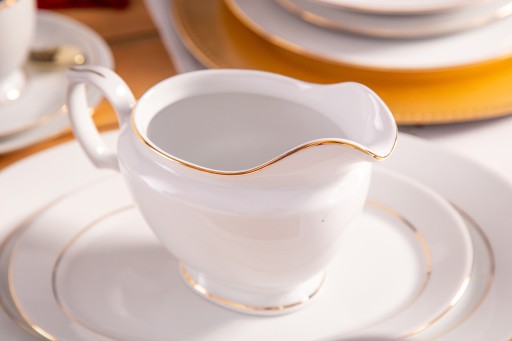 Sosjerka pojemnik na sos dipy porcelanowa MariaPaula Złota Linia 400 ml