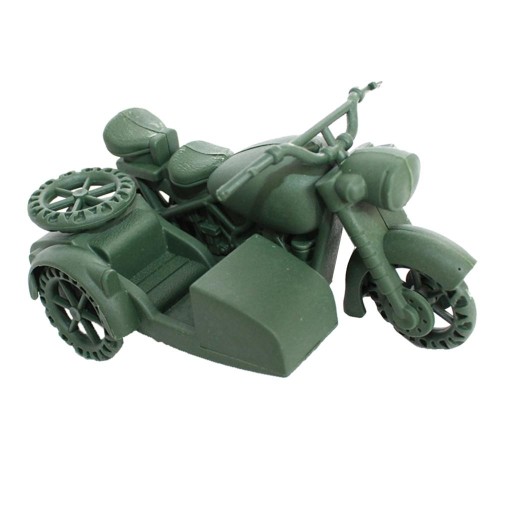Miniaturowy Żołnierz Motocykl Scena