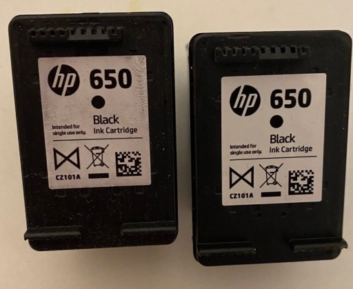 HP CARTRIDGE INK 650 CZ101A ЧЕРНЫЙ ОРИГИНАЛ ПУСТОЙ