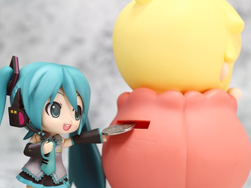 РИСУНОК Копилка АНИМЕ Вокалоид Хацунэ Мику Лен Good Smile Company