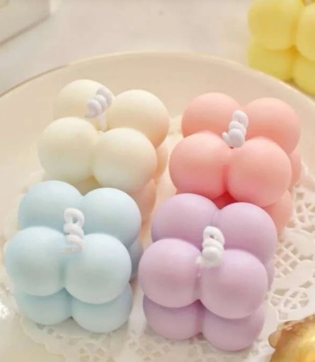 2x FOREMKA SILIKONOWA FORMA DO ŚWIEC BĄBELKOWYCH BUBBLE WOSKU ODLEWÓW DIY