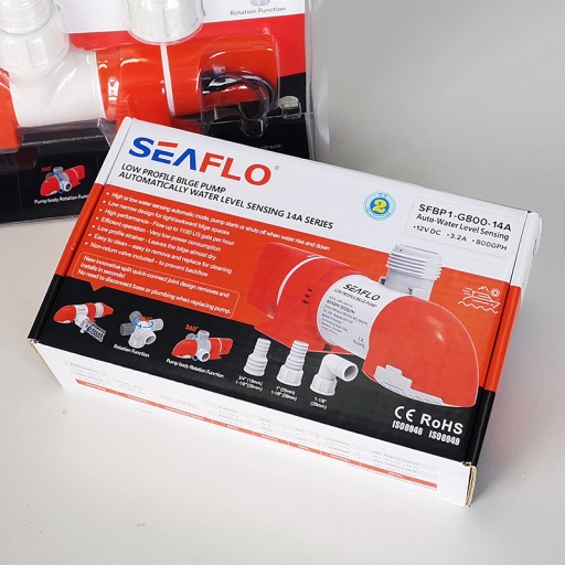 НИЗКИЙ АВТОМАТИЧЕСКИЙ НАСОС Трюмных ВОД SEAFLO 12V 1100GPH 70L НИЗКИЙ ПРОФИЛЬ
