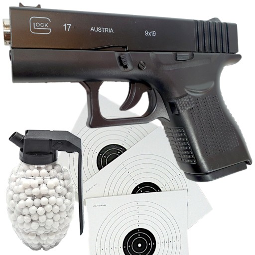 Pistolet Metalowy Na Kulki 6mm Replika ASG + Granat 800 szt. Kulek
