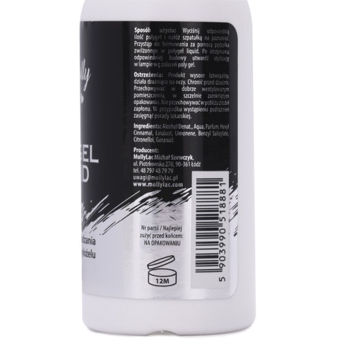 Жидкость для нанесения и формирования акрилового геля Polygel Liquid 100мл