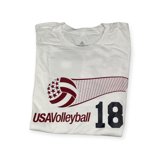 Мужская белая футболка ADIDAS USA VOLLEYBALL 18 M