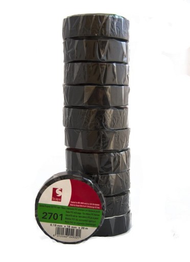 Лента изоляционная BLACK SCAPA 2701 19ммх20м 10шт