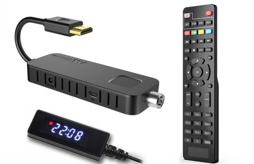 DVB-T2 HEVC Мини-декодер-тюнер для ТВ Spacetronik H.265 PVR HDMI Запись