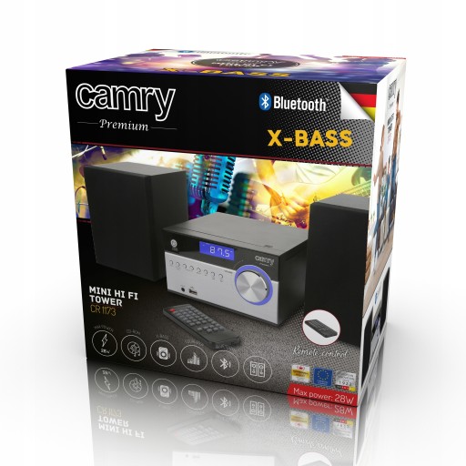 CAMRY CR 1173 CD BT FM вышка Серебристый
