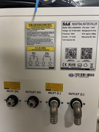 CWFL-3000 Водоохладитель Dual Chiller с двойным входом
