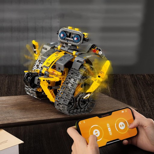 ZABAWKA KLOCKI CODE PROGRAMOWANY ROBOT RC 672 ELEMENTY APP KONTROLA + LED