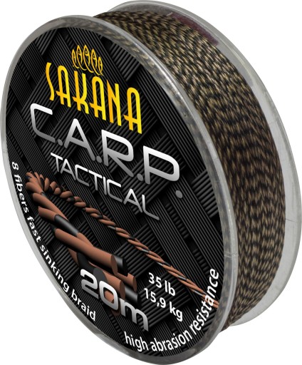 САКАНА C.A.R.P. ТАКТИЧЕСКИЙ КОРИЧНЕВЫЙ И ЧЕРНЫЙ 35 фунтов x 20 м