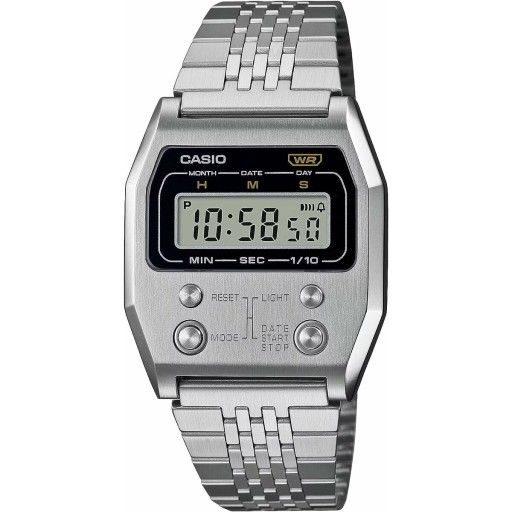 Casio A1100D-1EF Мужские часы серебристо-серые