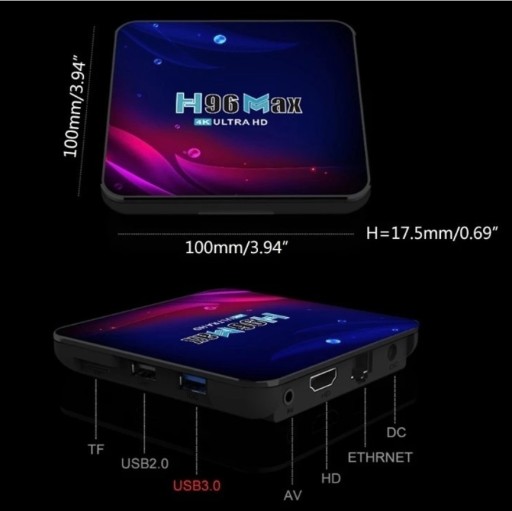 7RED TV BOX H96 Max 4K ULTRA HD 64 ГБ Smart TV медиаплеер