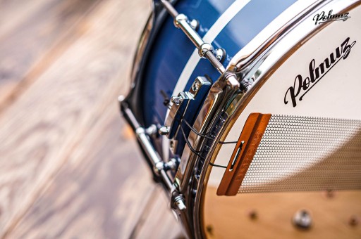 Polmuz model 1 Maple 14x6,5 Snare - cadillac blue witch stripe