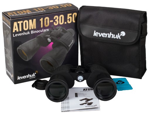 Бинокль LEVENHUK ATOM 10-30x50 военный охотничий