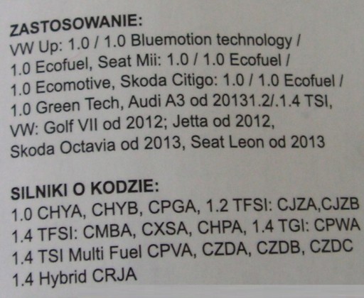 ПРИБОР ГРМ VW SKODA 1.0 1.2 1.4 TSI TFSI w24