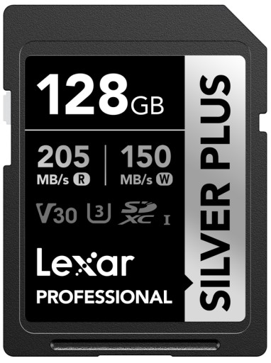Карта Lexar Professional SDXC Silver Plus 128 ГБ R205/W150