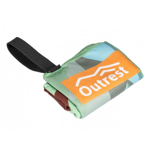 Outrest Оранжевое быстросохнущее полотенце с оленем М