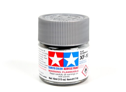 MODELARSKA FARBA AKRYLOWA SREBRNA MATOWA TAMIYA 10ml XF-16 ALUMINIUM (MATT)