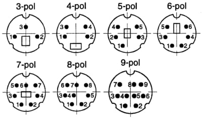 ГСВХС-Д-4П Розетка DIN-mini SVHS, 4 контакта, угловая, для печати (тип 4)