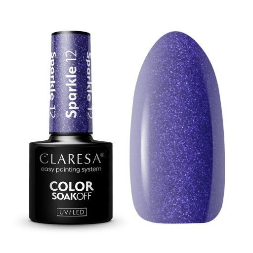 CLARESA HYBRID SPARKLE 12 PURPLE GLITTER НОВИНКА