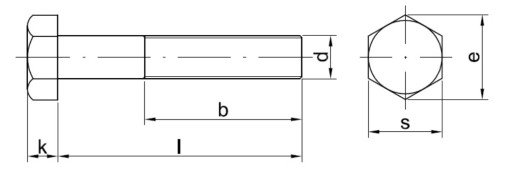 ŚRUBA HV M36 x 235 10.9 Z NAKRĘTKĄ I PODKŁADKAMI