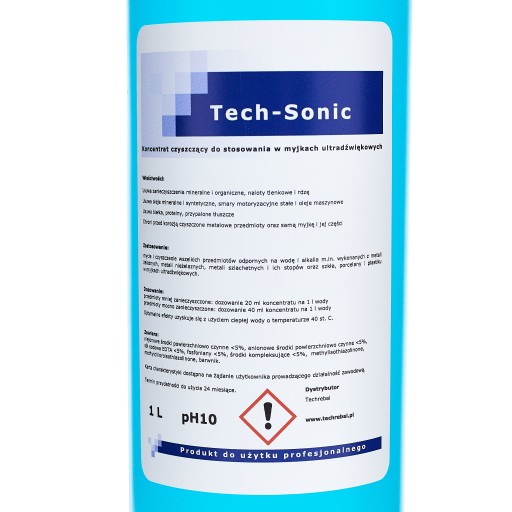 KONCENTRAT PŁYN DO MYJKI WANNY ULTRADŹWIĘKOWEJ TECH SONIC 1L NIEBIESKI