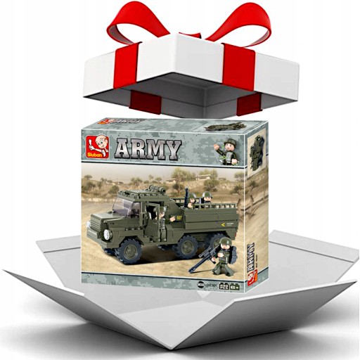 Кирпичи АМЕРИКАНСКИЙ ГРУЗОВИК M939 ВОЕННЫЙ ТРАНСПОРТ Войска + 2 оружия LEGO
