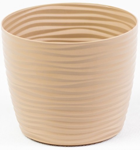 SAHARA PETIT круглый вазон 13 см CAFE LATTE