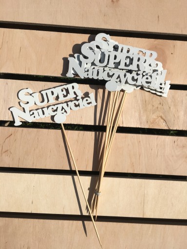 TOPPER PIK DZIEŃ NAUCZYCIELA 6 SZT ozdoba kwiaty