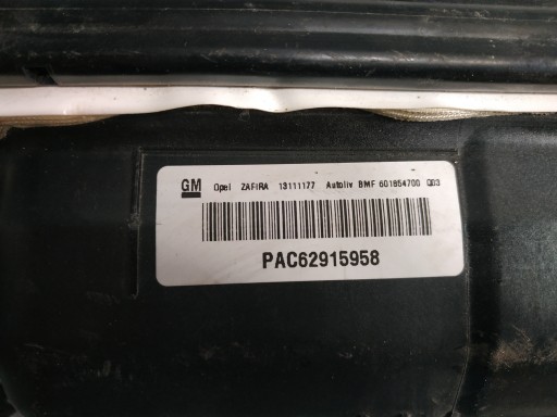 ПОДУШКА БЕЗОПАСНОСТИ ПАССАЖИРА OPEL ZAFIRA B 601854700