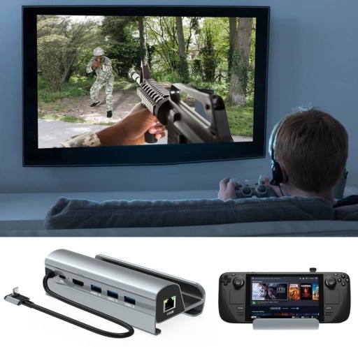 USB-C HUB для Steam Deck HDMI 4k 60 Гц USB 3.0 PD