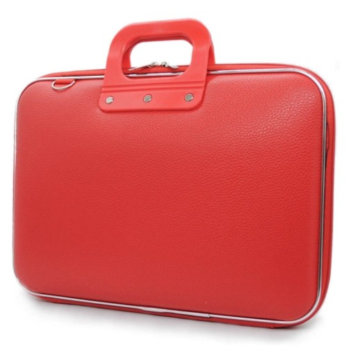 TORBA NA LAPTOPA 15 CALI AKTÓWKA CZERWONA SKÓRZANA