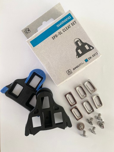 Шоссейные шипы SHIMANO SPD-SL SM-SH12 синие 2 градуса